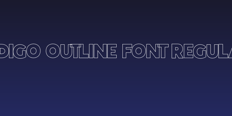 Indigo Outline Font Regular Social Header