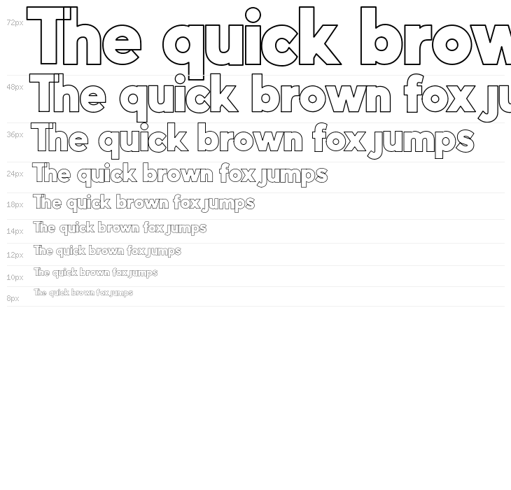 Indigo Outline Font Regular Waterfall