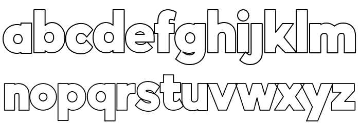 Indigo Outline Font Regular Font LOWERCASE