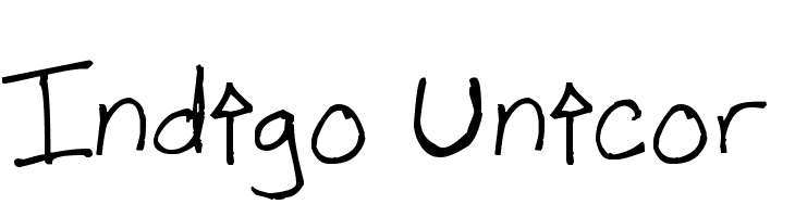 Indigo Unicor Font