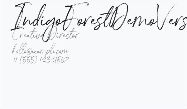 IndigoForestDemoVersion Business Card
