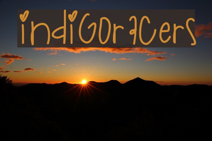 IndigoRacers Font examples