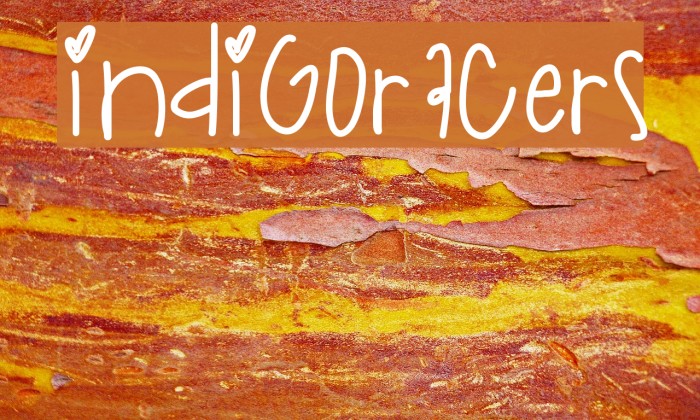 IndigoRacers Font examples