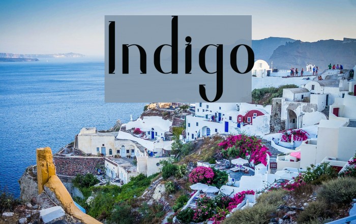 Indigo Font examples