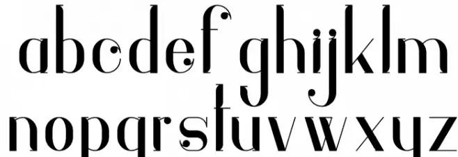 Indigo फ़ॉन्ट लोअरकेस