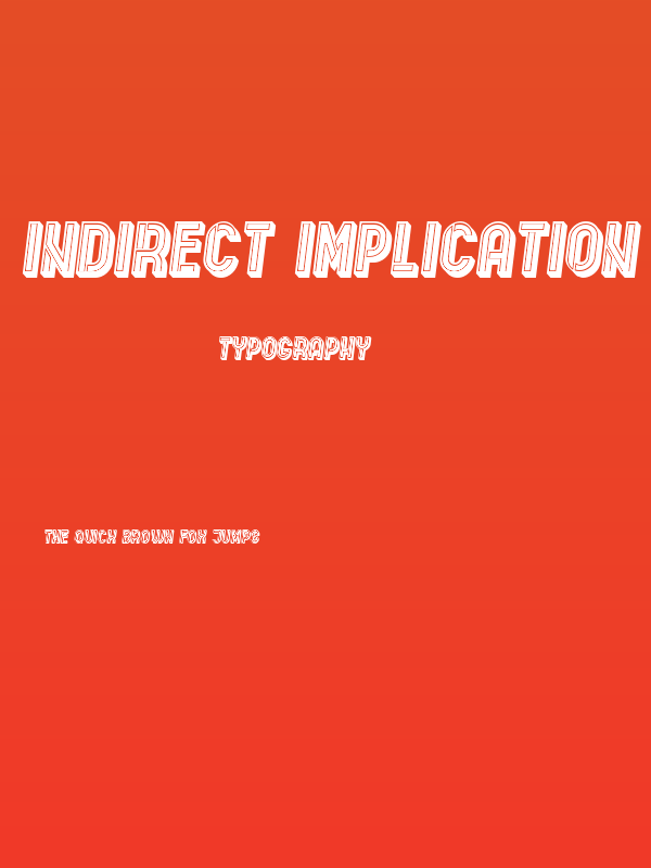 Indirect Implication 3D Filled Italic Poster