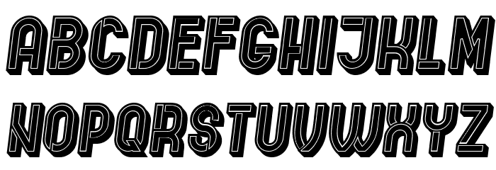 Indirect Implication 3D Filled Italic Fonte MINÚSCULAS