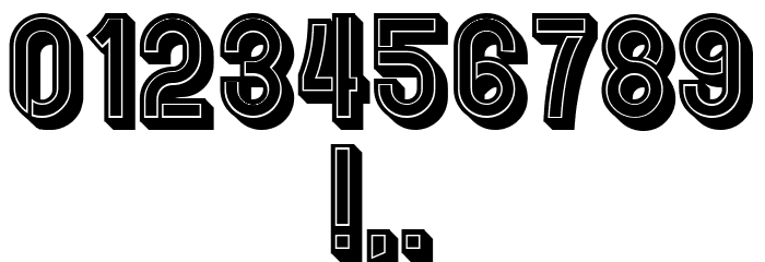 Indirect Implication 3D Filled Regular Font OTHER CHARS