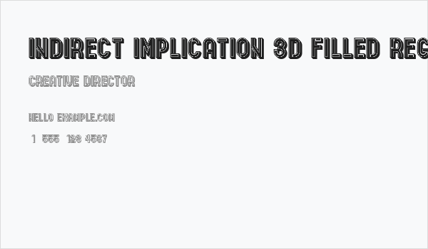 Indirect Implication 3D Filled Regular Business Card
