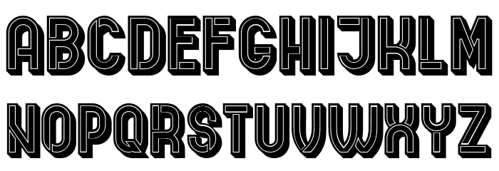Indirect Implication 3D Filled Regular Font LOWERCASE