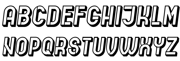 Indirect Implication 3D Italic Font LOWERCASE