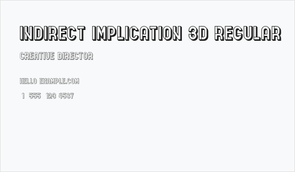 Indirect Implication 3D Regular Business Card