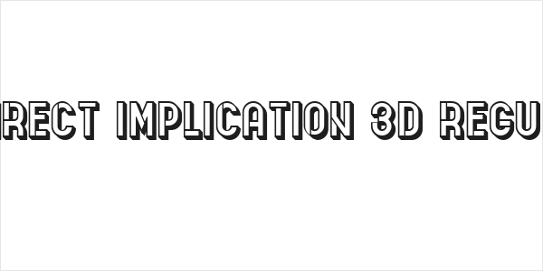 Indirect Implication 3D Regular Logo