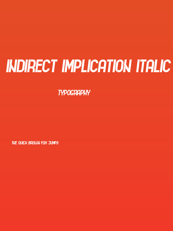 Indirect Implication Italic Poster