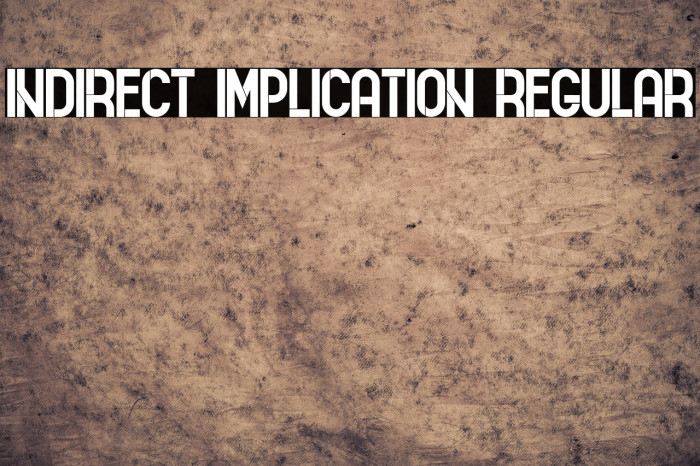 Indirect Implication Regular Fonte examples
