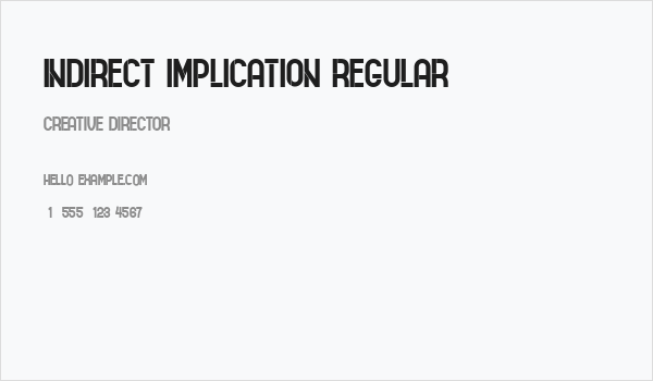 Indirect Implication Regular Business Card