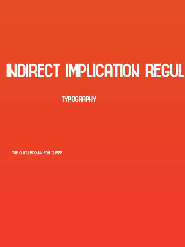 Indirect Implication Regular Poster