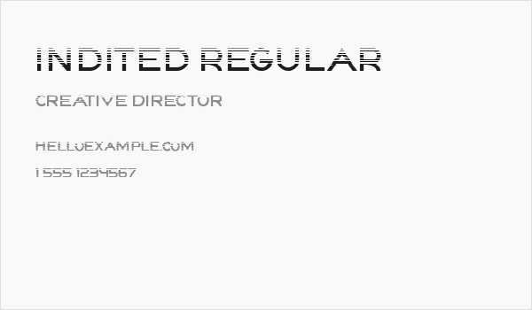 Indited Regular Business Card