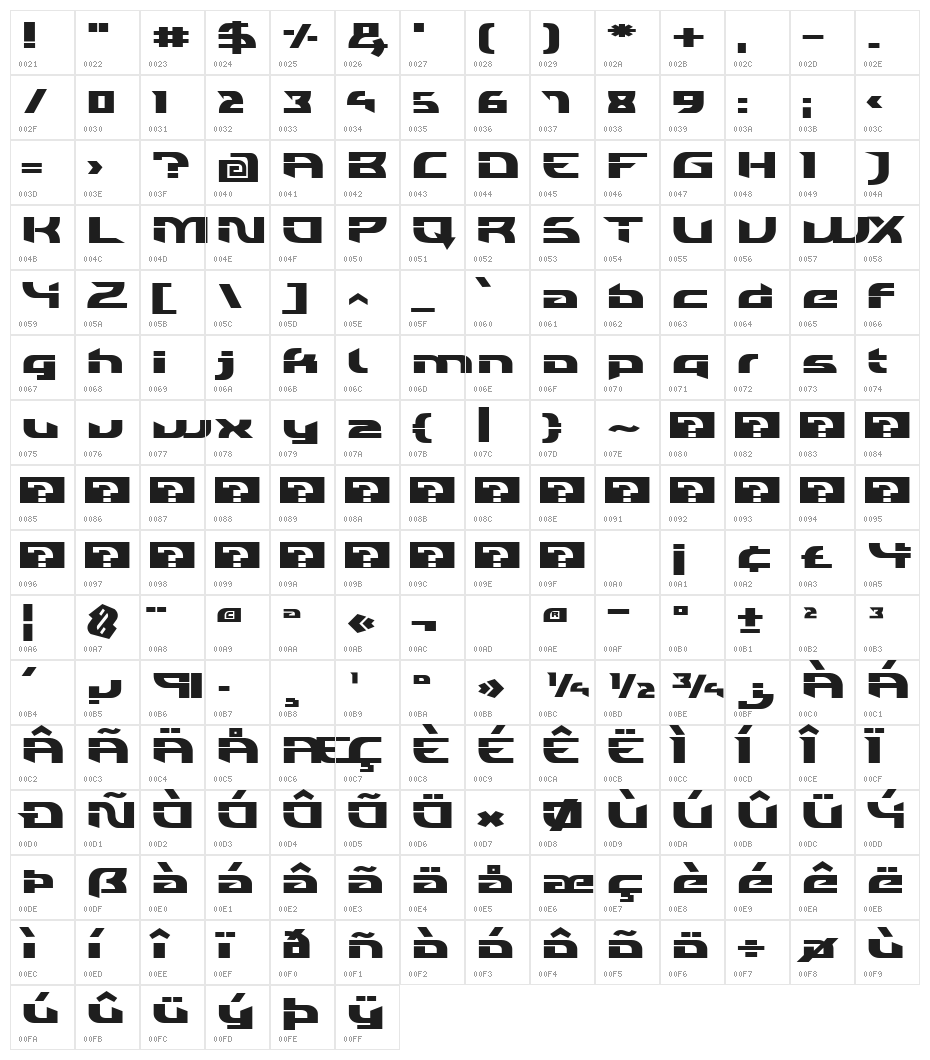 Individigital Black Character Map