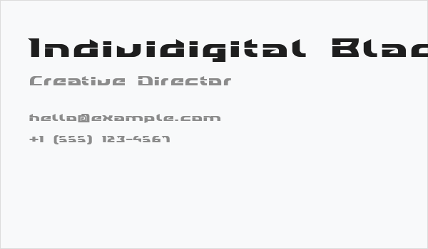 Individigital Black Business Card