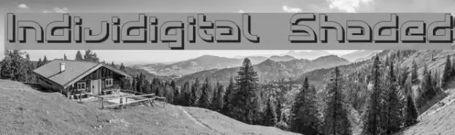 Individigital Shaded Font examples