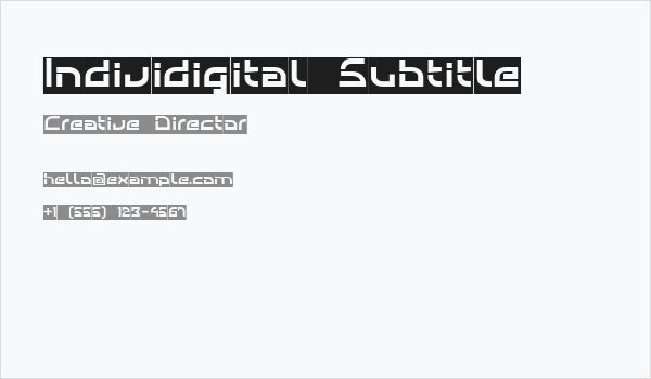Individigital Subtitle Business Card