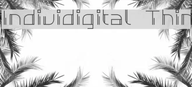 Individigital Thin Font examples