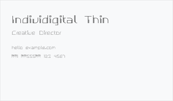 Individigital Thin Business Card