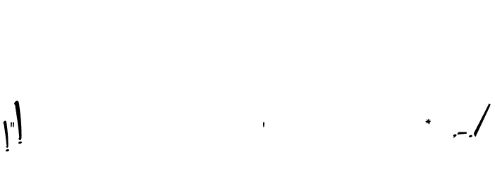 Individual Font OTHER CHARS