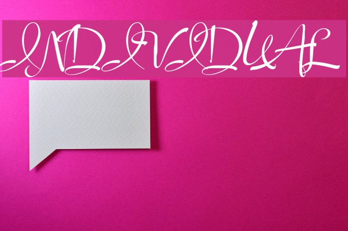 Individual Font examples