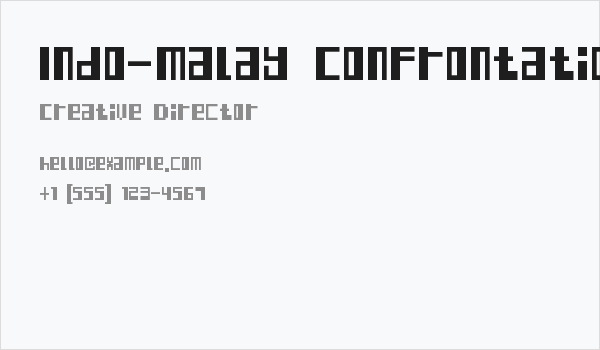 Indo-Malay Confrontation Regular Business Card
