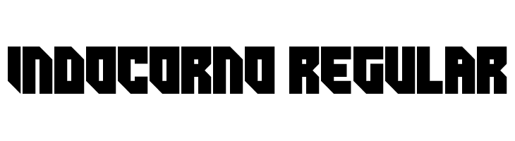 Indocorno Regular  font caratteri gratis