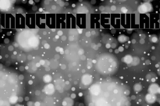 Indocorno Regular Font examples