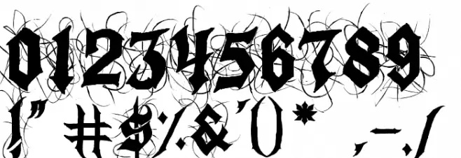 Indoctrine Font OTHER CHARS