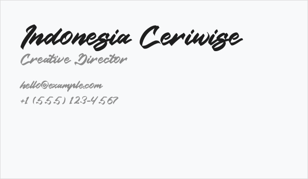 Indonesia Ceriwise Business Card