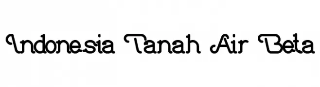 Indonesia Tanah Air Beta  नि: शुल्क फ़ॉन्ट्स डाउनलोड