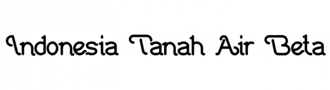 Indonesia Tanah Air Beta  नि: शुल्क फ़ॉन्ट्स डाउनलोड