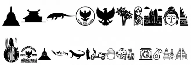Indonesian Icons Polices AUTRES CHARS