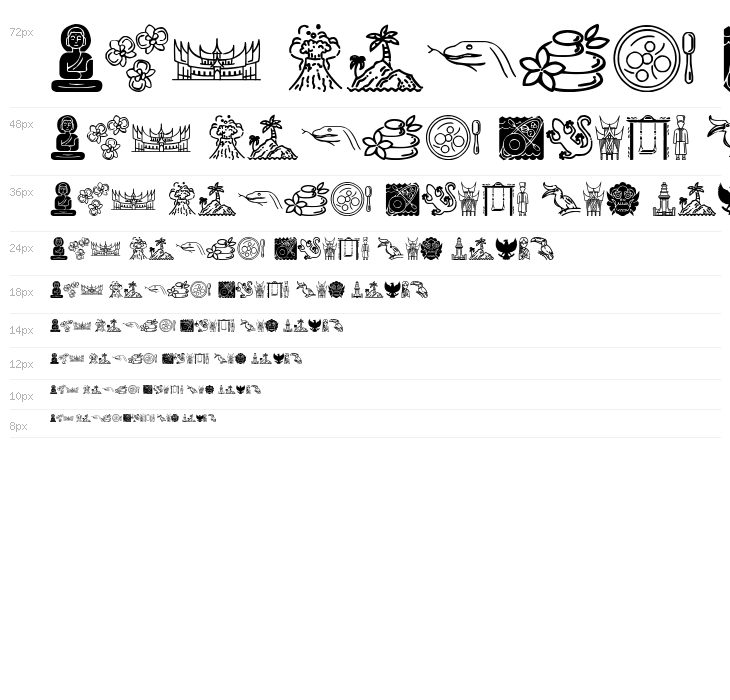 Indonesian Icons Waterfall