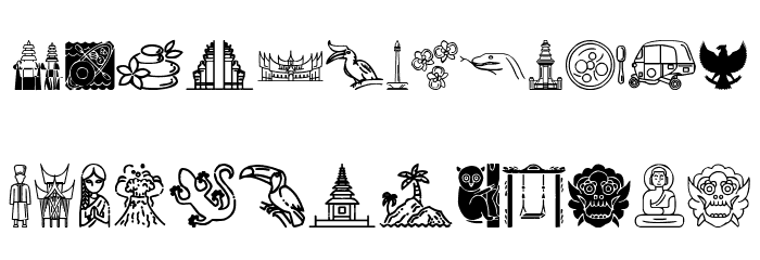 Indonesian Icons Font LOWERCASE