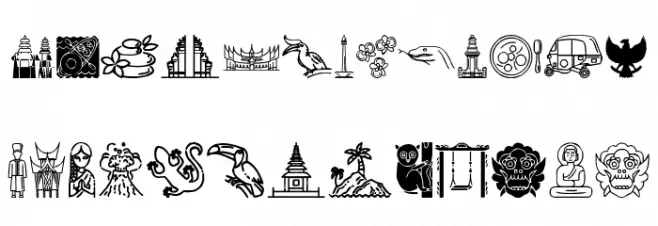Indonesian Icons Polices MINUSCULES