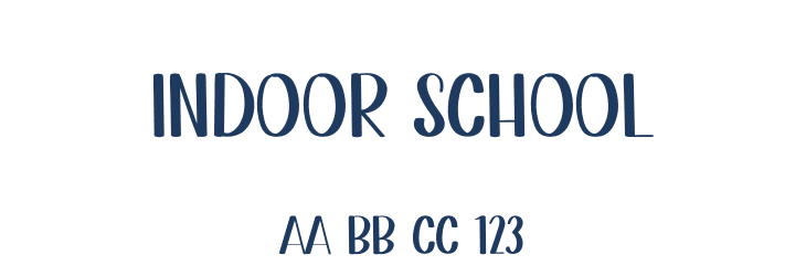 Indoor School Font Preview
