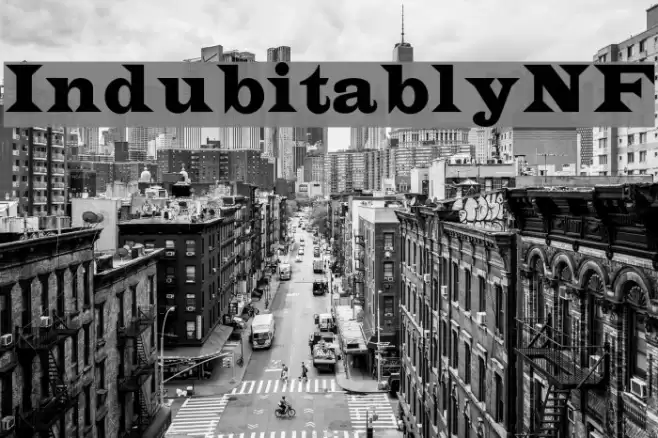 IndubitablyNF Font examples