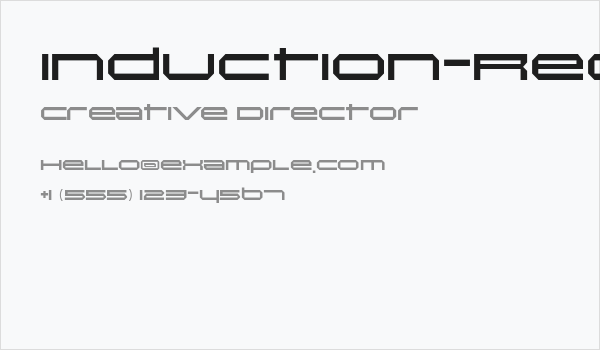 Induction-Regular Business Card