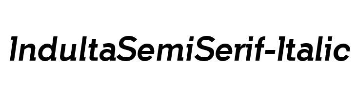 IndultaSemiSerif-Italic Font