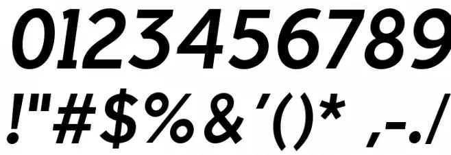 IndultaSemiSerif-Italic フォント その他の文字