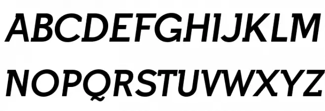 IndultaSemiSerif-Italic フォント 大文字