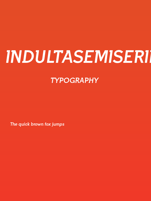 IndultaSemiSerif-Italic Poster