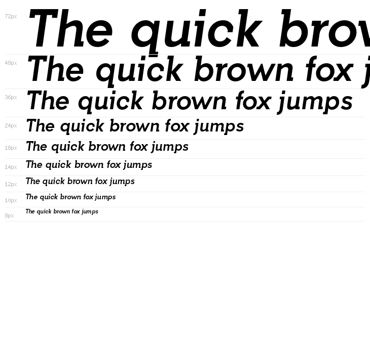 IndultaSemiSerif-Italic Waterfall