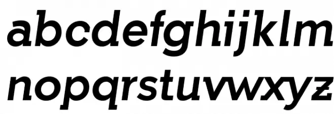 IndultaSemiSerif-Italic フォント 小文字